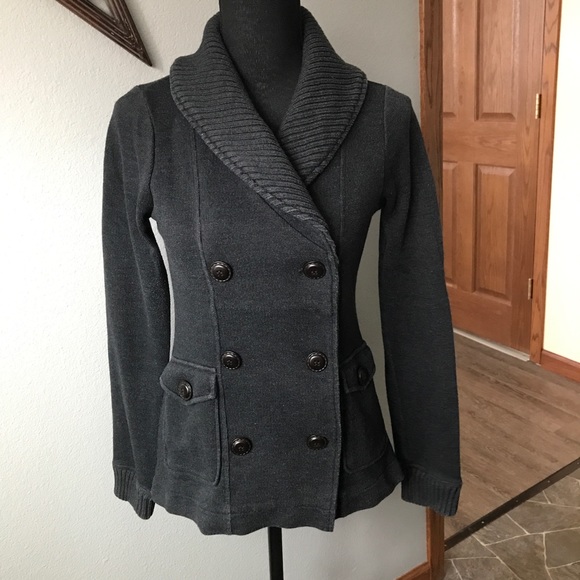 double breasted sweater jacket